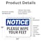 Signmission Please Wipe Your Feet, 24 in W x Rectangle, Vinyl Decal OS-2PACK-NS-D-1824-L-16375 - alternate 2